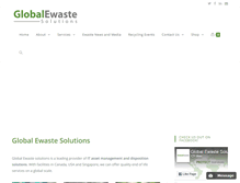 Tablet Screenshot of globalewaste.net